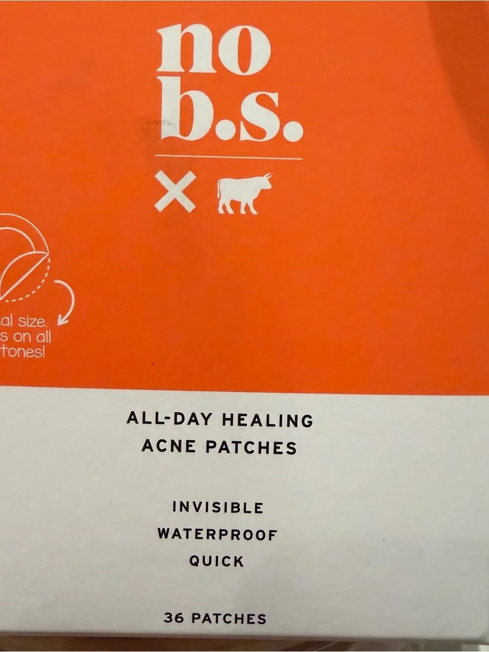 No B.S. Healing Acne Patches lot of 3 boxes ea. box 36 patches total 108 patches